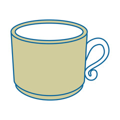 coffee mug icon over white background vector illustration
