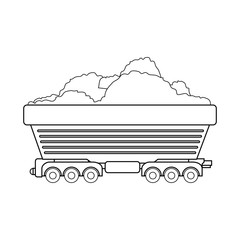 wagon loaded icon over white background vector illustration