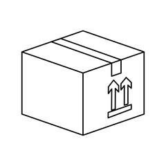 carton box icon over white background vector illustration