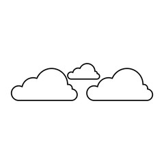 Fototapeta premium cloud icon over white background vector illustration