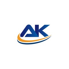 ak initial design logo