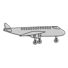 airplane icon over white background vector illustration