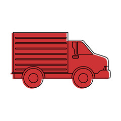 cargo truck icon over white background vector illustration