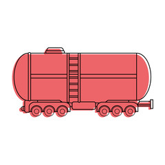 cargo tank icon over white background vector illustration