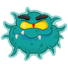 Representation cartoon a super bacterium a microorganism, virus. Ideal for informative and medicinal materials