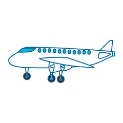 airplane icon over white background vector illustration