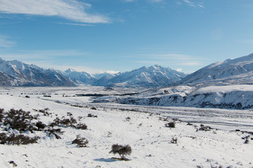 Rangitata Valley in winter