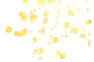 Abstract yellow ink splash