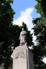 Monument to the famous Catalan Joan Guell-i-Ferrer in Barcelona.