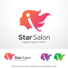 Star Salon Logo Template Design Vector, Emblem, Design Concept, Creative Symbol, Icon