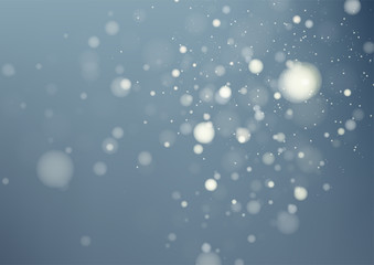Fototapeta premium Blur bokeh of light on black background. Vector illustration