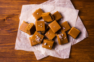 Homemade caramel candy