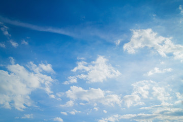 Panorama shot of blue sky and clouds in good weather days