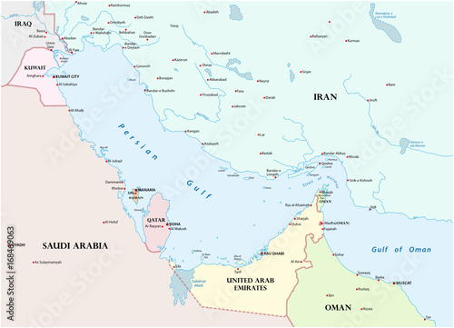map of the persian gulf and its neighboring countries
