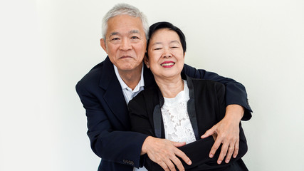 Happy Asian senior couple. Success in business and life, togher forever