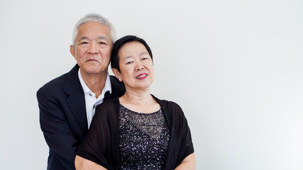 Happy Asian senior couple. Success in business and life, togher forever