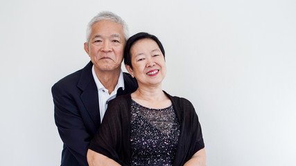 Happy Asian senior couple. Success in business and life, togher forever