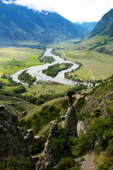 Fototapeta na wymiar The Chulyshman River in the Altai