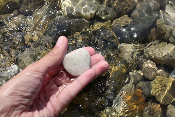 white stone heart