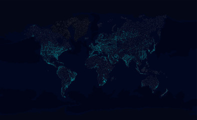 World Map at Night
