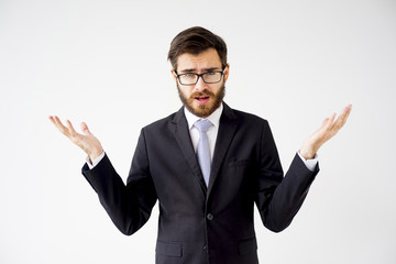 Businessman with a question