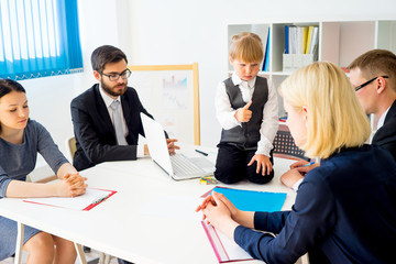 Little kid is the boss