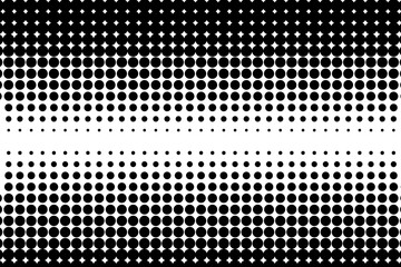Comic background. Halftone dotted retro pattern with circles, dots Vector illustration. Black and white