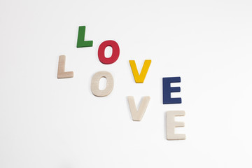 love letter isolated white