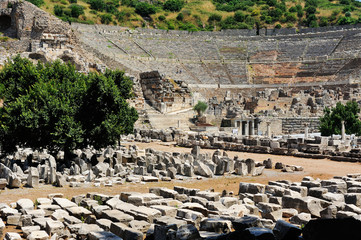 Ancient ruins in Ephesus,Turkey.