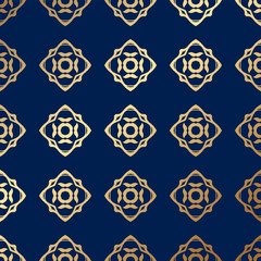 Vintage wallpaper. Golden pattern. Ornamental decorative background. Vector template can be used for design of wallpaper, fabric, oilcloth, textile, wrapping paper and other design
