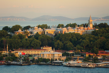 Fototapeta na wymiar Topkapi Palace and Bosporus,Istanbul,Turkey.