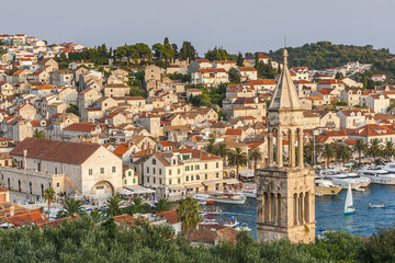Obraz premium Nice City Hvar in Hvar Island in Croatia