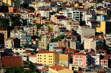 Istanbul scenery,roofs of old town,Turkey.