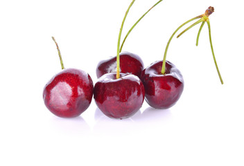 Cherry on a white background