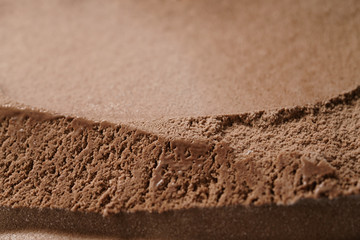 Fototapeta na wymiar closeup background of chocolate ice cream