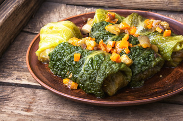 cabbage rolls with vegetable