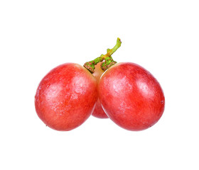 Red grape isolated on the white background