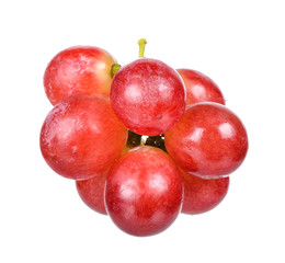 Red grape isolated on the white background