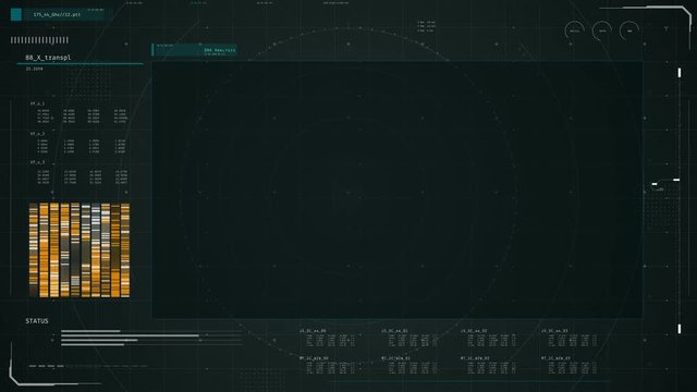 Medical screen with patient's scanning results, blank template, body screening. Empty template, medical software interface