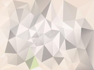 vector abstract irregular polygon background with a triangle pattern in light gray and beige color
