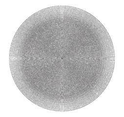 Abstract concentric circles texture in black and white colors, background pattern in modern style.