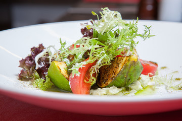 serving of healthy vegetables salad