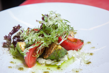 serving of healthy vegetables salad