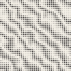 Modern Stylish Halftone Texture. Endless Abstract Background With Random Circles. Vector Seamless Mosaic Pattern.