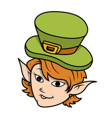 Cartoon Leprechaun Girl Face
