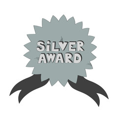Silver award vector illustration