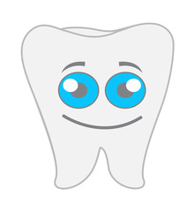 Happy Teeth Face Vector