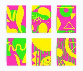 Set of decorative handmade backgrounds