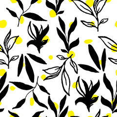 Simple stylish seamless hand-made pattern