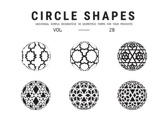 Obraz premium Universal circle shapes set